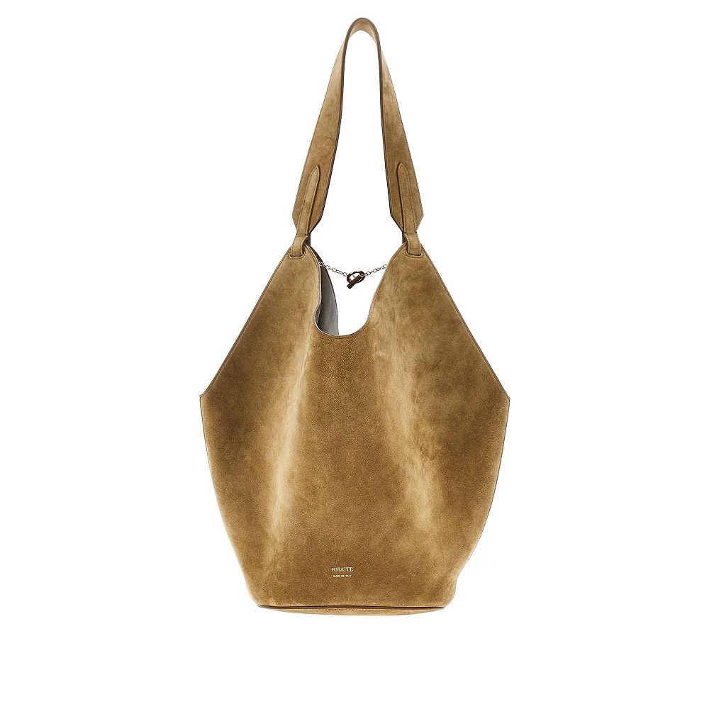 Khaite Small Suede Leather Lotus Tote Bag